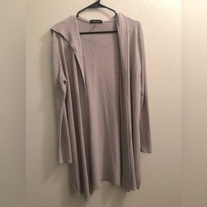 Hooded duster cardigan